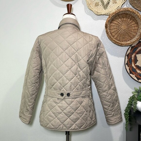 Women's Barbour Forth Quilt Coat The Tartan Collection Tan Size 8 - Picture 5 of 16